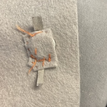 The third attempt at a battery pouch all sown up.