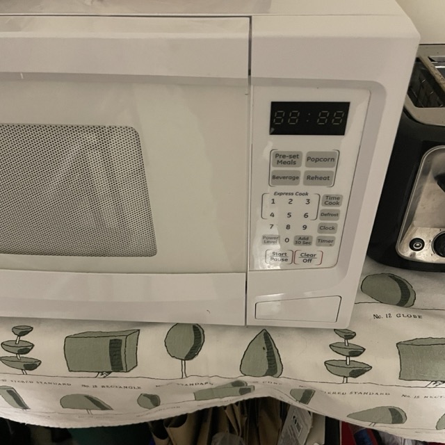 the microwave running. This one is also fairly quiet. The sound has an even humming quality,