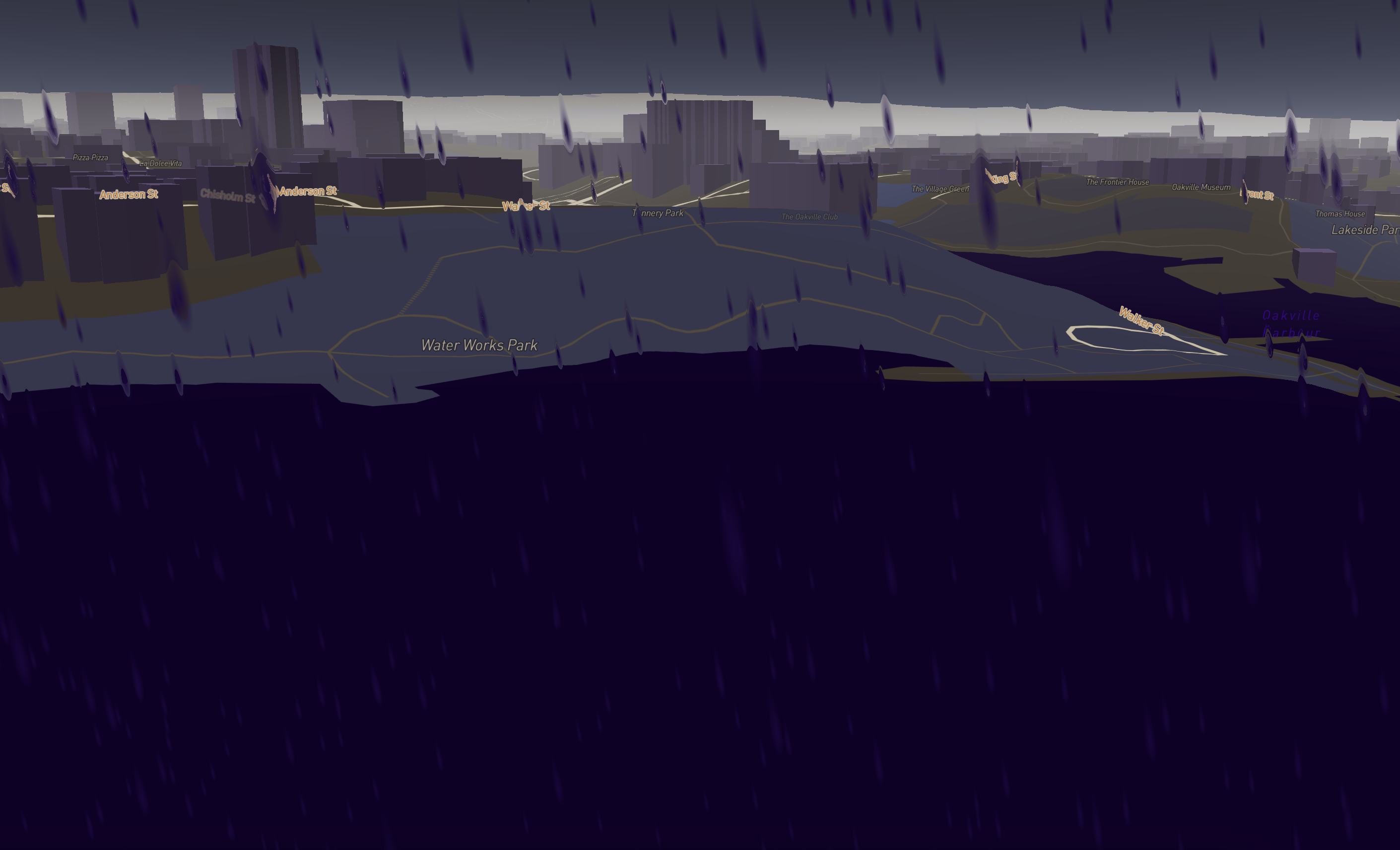 taking my favorite collage and making it a bit more moody with maphight, extruded buildings, rain, and ambiance