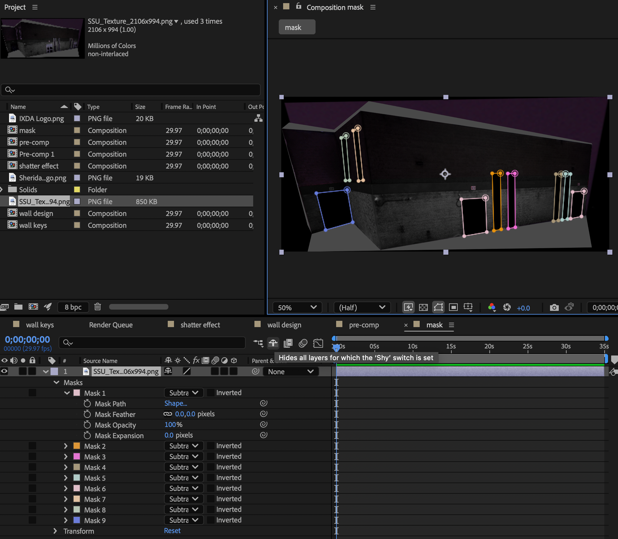 figuring out how to map out sections. I had to go find my mouse because I dont use it half the time oops