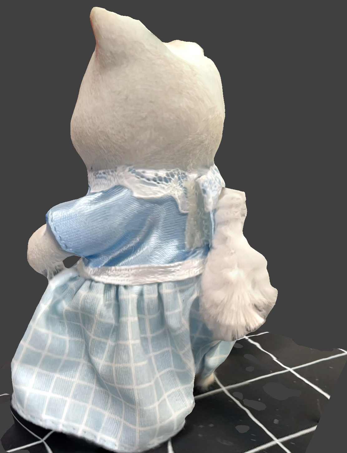 the back of a scan of a calico critter I have, I touched on the sentimentality of this object in formstorming one.